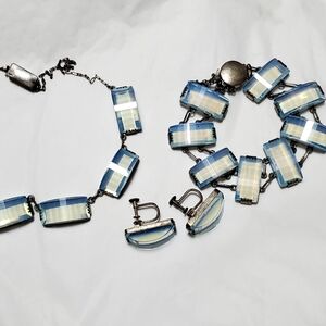 Elegant Blue and Silver Jewelry Set